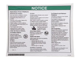 70046544 Decal, Notice, Op Inst Platform | JLG